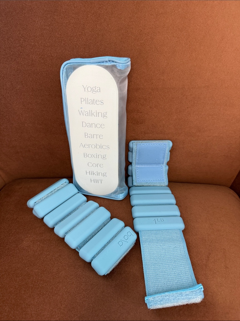 Bala Sky Blue Ankle/Wrist Weights with Carry Pouch